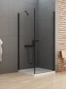 NEW TRENDY Kabina prysznicowa NEW SOLEO BLACK prostokątna pojedyncze drzwi uchylne 80x120x195 